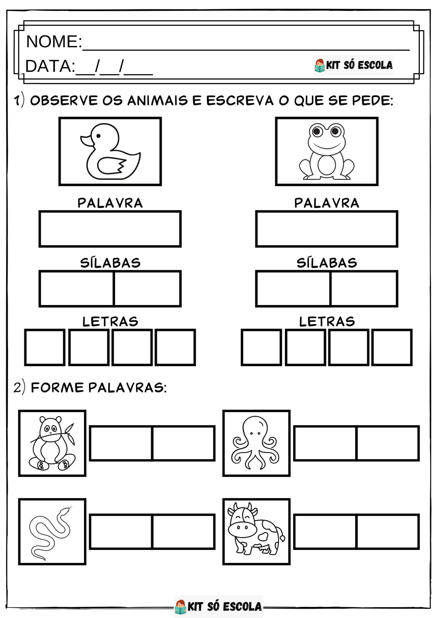 Atividades Com Sílabas Simples E Complexas Corujinha Abc