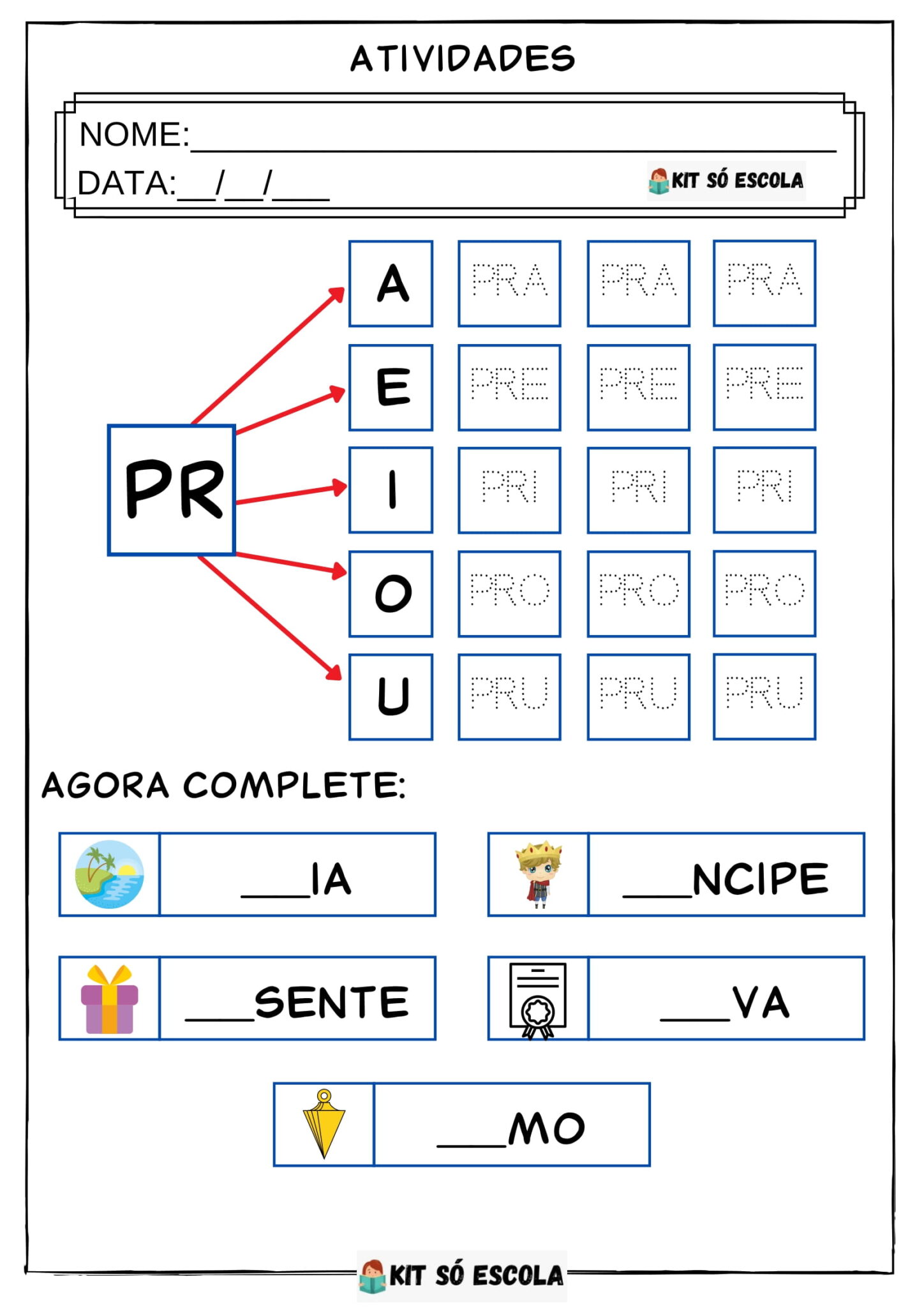 Atividades Com Sílabas Simples E Complexas Corujinha Abc